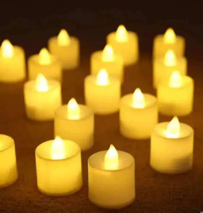 Round Shape RGB LED Electric Candles with Batteries | Pack of 3, 6 & 12 | Smokeless Decorative Candles